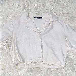 white brandy melville collared shirt